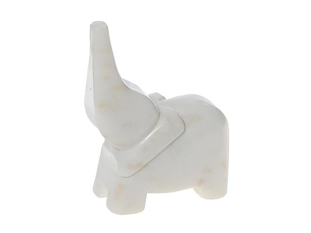 MARBLE ELEPHANT DÉCOR (SMALL) (WHITE)