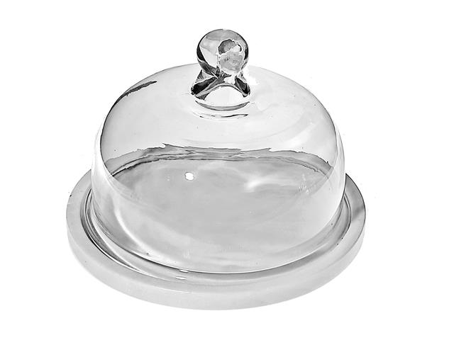 MARBLE CAKE DOME (WHITE)