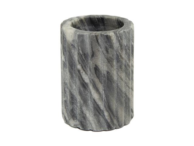 ELORA GREY MARBLE TUMBLER RIBBED EDGE