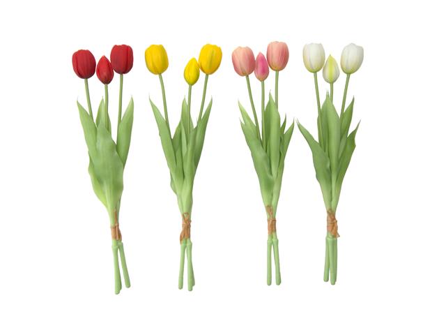 ARTIFICIAL REAL TOUCH TULIP STEM (3 PC) (ASSTD)