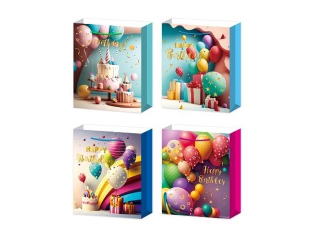 GIFT BAGS (HAPPY BIRTHDAY BALLOONS) (ASSTD) (MEDIUM)