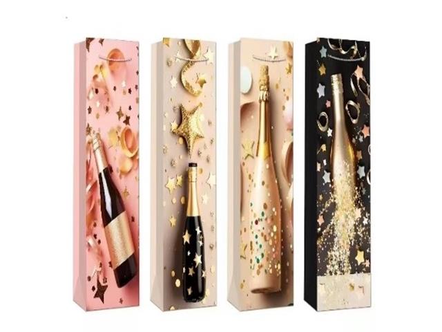 WINE GIFT BAGS (BOTTLE CELEBRATION DESIGN) (ASSTD)
