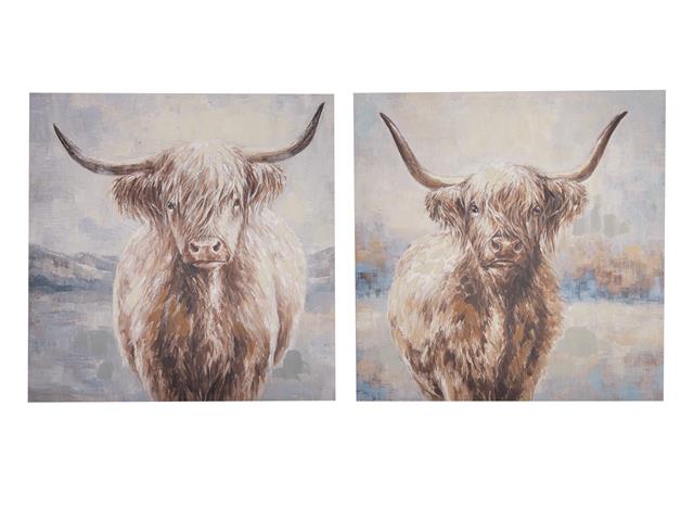 HAND PAINTED CANVAS WALL ART (YAK PORTRAIT)