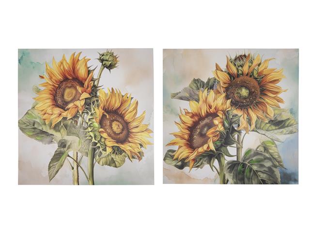 HAND PAINTED CANVAS WALL ART (WILD SUNFLOWER)