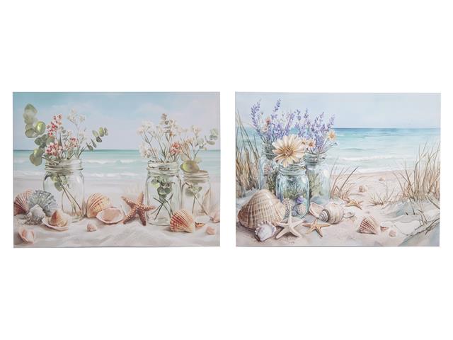 CANVAS WALL ART (SEASHELLS BY THE SEASHORE)