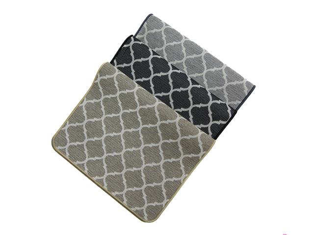 FABRIC AND RUBBER DOOR MAT (TRELLIS) (ASSTD)