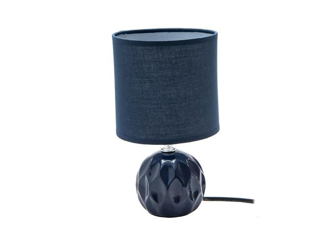 CERAMIC TABLE LAMP WITH SHADE (JOLENE) (NAVY BLUE)