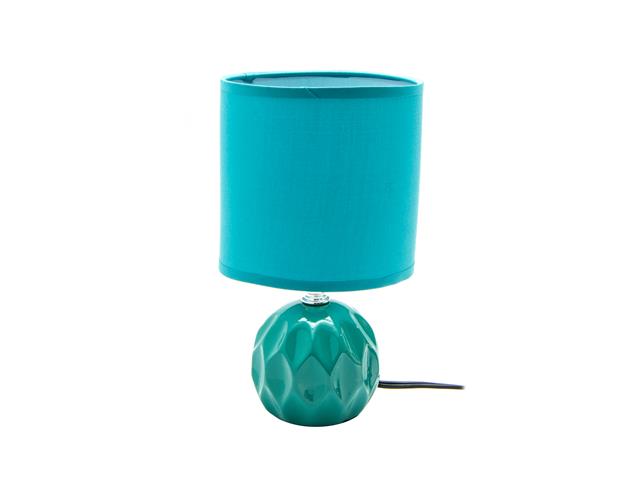 CERAMIC TABLE LAMP WITH SHADE (JOLENE) (TEAL)