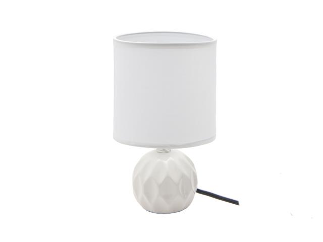 CERAMIC TABLE LAMP WITH SHADE (JOLENE) (WHITE)