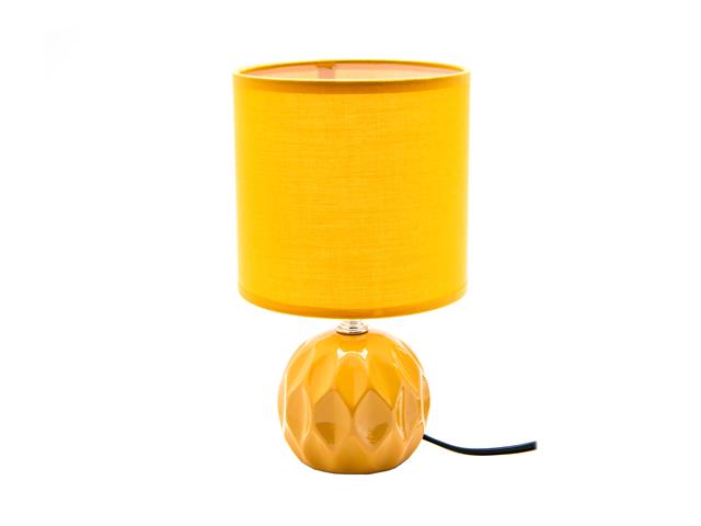 CERAMIC TABLE LAMP WITH SHADE (JOLENE) (YELLOW)