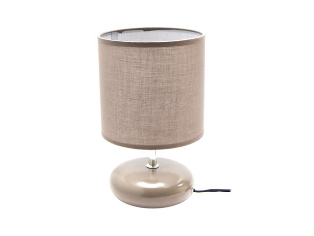 CERAMIC TABLE LAMP WITH SHADE (HALO) (WARM GRAY)