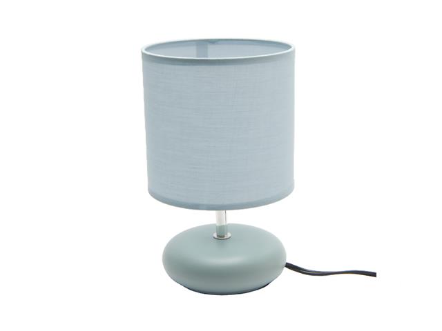 CERAMIC TABLE LAMP WITH SHADE (HALO) (LIGHT BLUE)