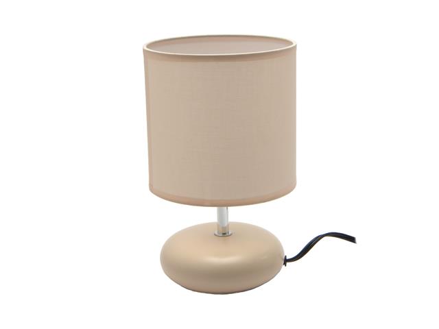 CERAMIC TABLE LAMP WITH SHADE (HALO) (SAND)