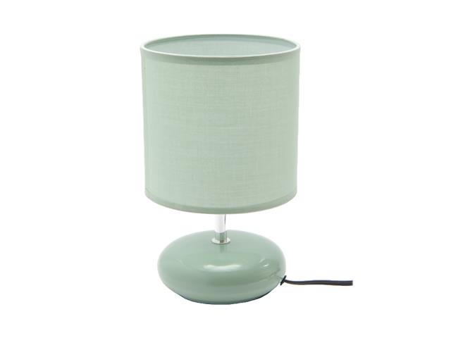 CERAMIC TABLE LAMP WITH SHADE (HALO) (SAGE)
