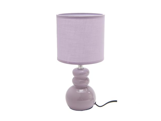 CERAMIC TABLE LAMP WITH SHADE (BUBBLY) (PURPLE)