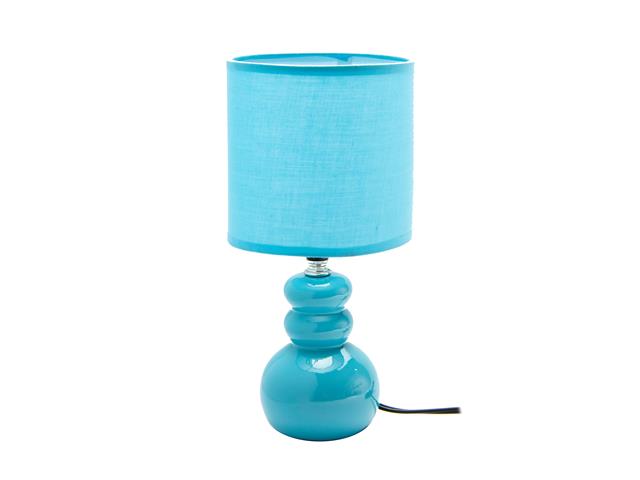 CERAMIC TABLE LAMP WITH SHADE (BUBBLY) (SKYBLUE)