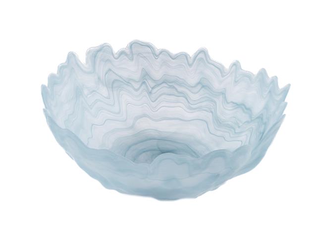 GLASS BOWL AGATE EDGE & PATTERN