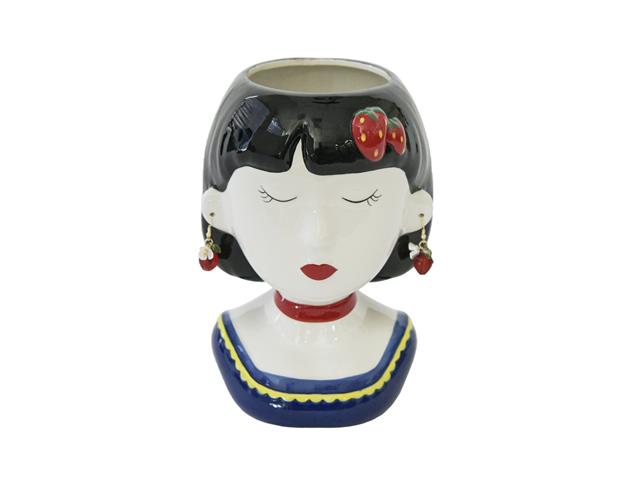 CERAMIC BERRY LADY PLANTER