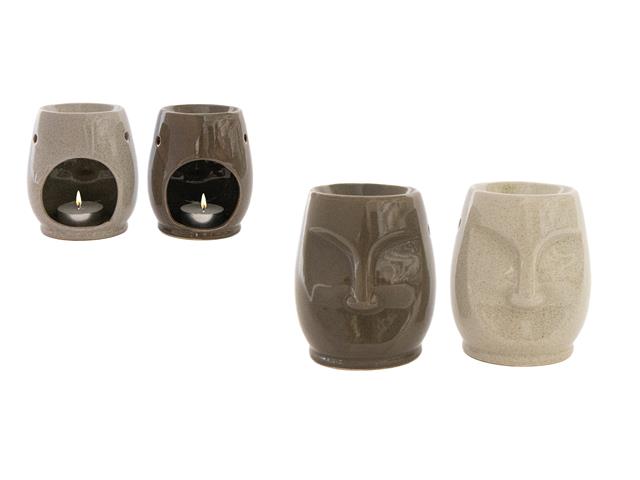 CERAMIC OIL BURNER (FACES) (ASSTD)