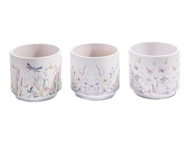 TERRACOTTA ROUND PLANTERS (BOTANICAL GARDEN) (6/DISP)