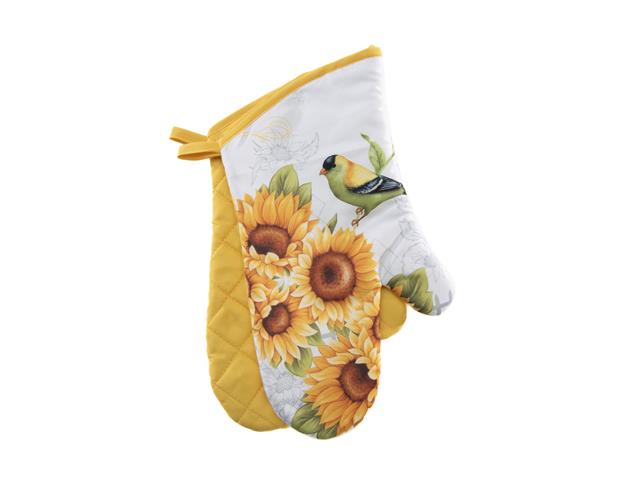 OVEN MITTS (2 PCS) (FINCH ON SUNFLOWER)