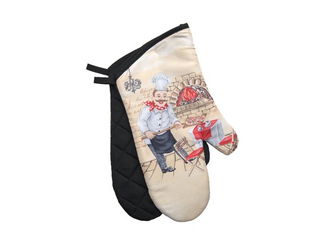 OVEN MITTS (2 PCS) (CHEF SERVING PIZZA)