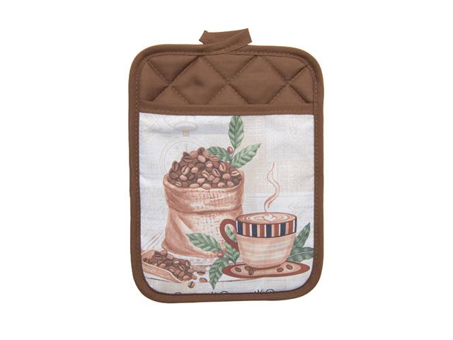 POT HOLDER WITH POCKET (COFFEE BEANS)