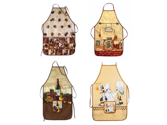 POLYESTER APRON WITH POCKET (ASSORTED)