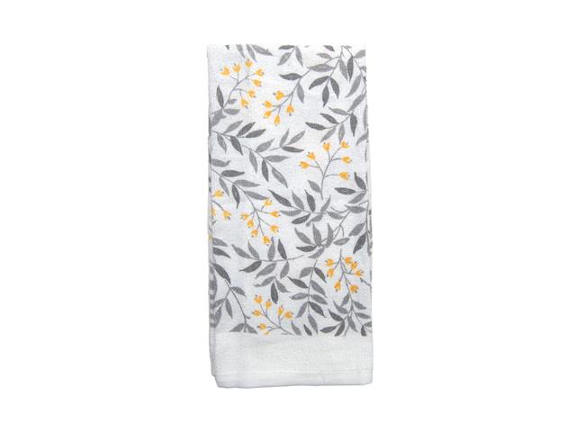 HAND TOWEL (GRAY LEAVES)