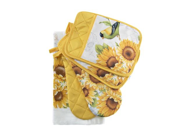 5 PC KITCHEN SET (FINCH ON SUNFLOWER)