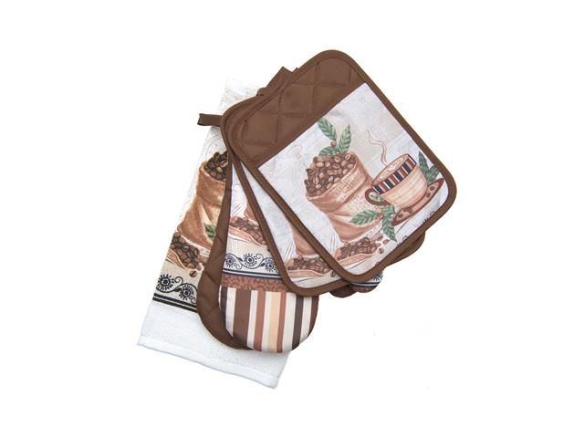 5 PC KITCHEN SET (COFFEE BEANS)