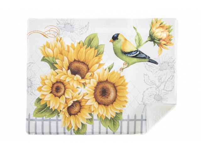 MICROFIBRE DRYING MAT (FINCH ON SUNFLOWER)