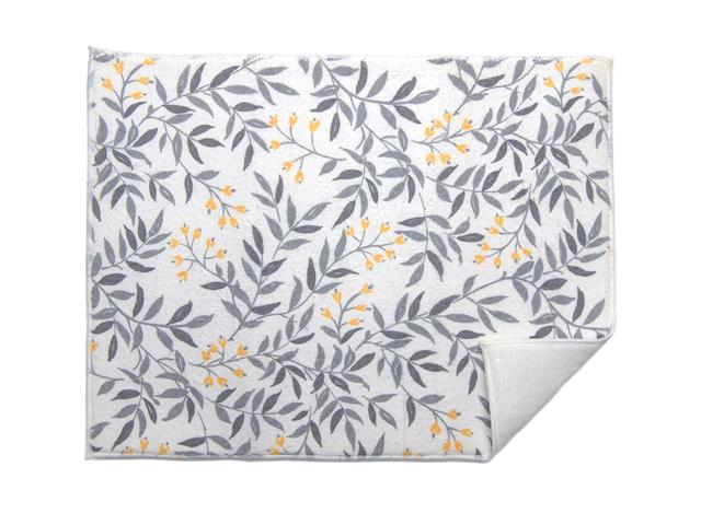 MICROFIBRE DRYING MAT (GRAY LEAVES)