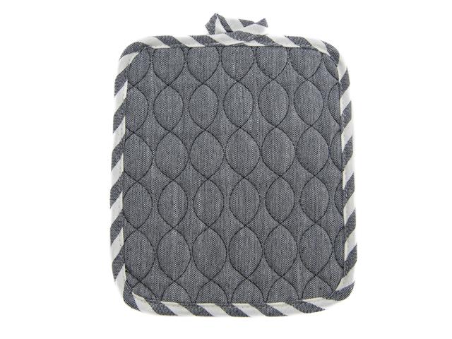 WAVE STITCHED QUILTED POT HOLDER (GRAY)