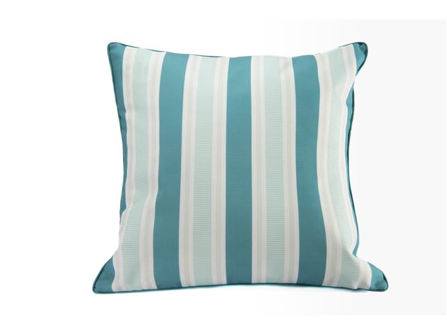 OUTDOOR WATERPROOF CUSHION (STRIPED TEAL)
