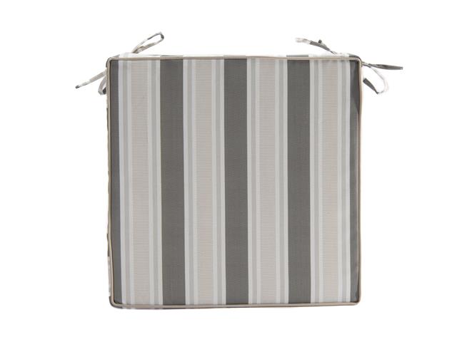 OUTDOOR CHAIR PAD (STRIPED TAUPE)