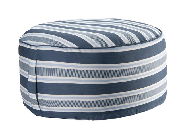 OUTDOOR INFLATABLE POUF (STRIPED BLUE)