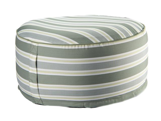 OUTDOOR INFLATABLE POUF (STRIPED GREEN)