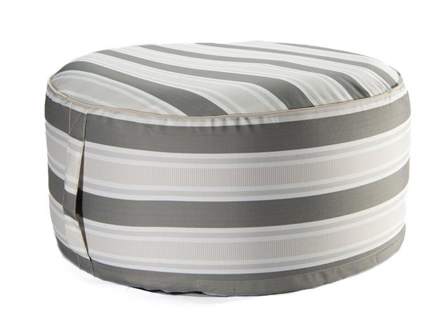 OUTDOOR INFLATABLE POUF (STRIPED TAUPE)