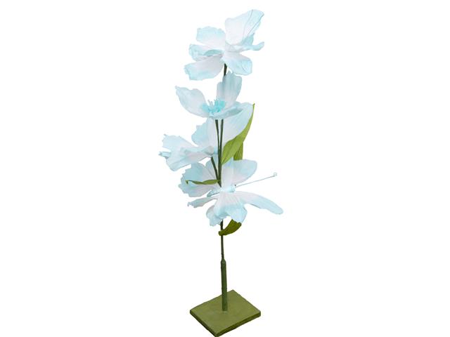 PAPER BUTTERFLY AND FLOWER STAND (LIGHT BLUE)
