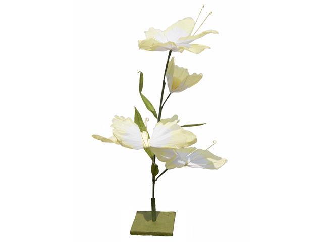 PAPER BUTTERFLY AND FLOWER STAND (YELLOW)