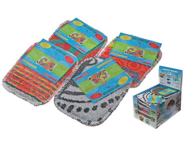 SCRUB & WIPE PLUS SPONGE (ASSTD) (20/DISP)