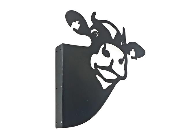 METAL BLACK WALL DECOR (PEEPING COW)