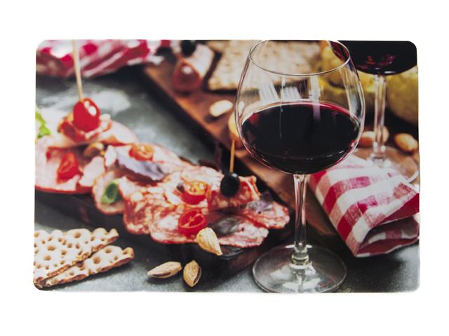PLASTIC PLACEMAT (WINE AND CHARCUTERIE)