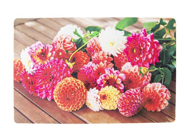 PLASTIC PLACEMAT (BLOOMING DAHLIAS)