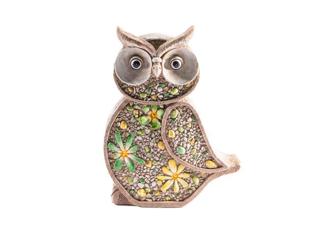 SOLAR POWER OUTDOOR GARDEN FIGURINE (OWL)