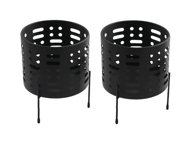 2PC  ROUND METAL PLANTER WITH LEGS