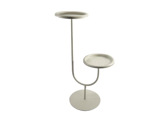 ROUND METAL 2-TIER PLANT STAND (KNOCK-DOWN)