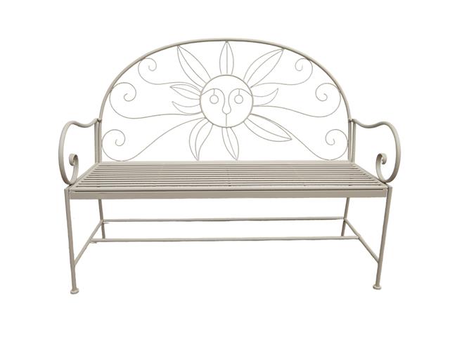 METAL GARDEN BENCH (SUNRAY) (KNOCK-DOWN)