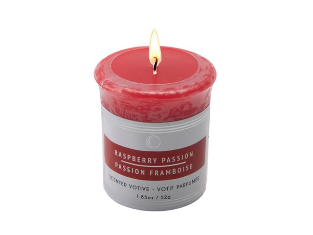 MUSHROOM VOTIVE (RASPBERRY PASSION) (12/DISP)